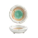 Ashtray Outdoor Japanese Style Small Cute Saucer White