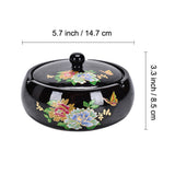 outdoor ashtray with lid black ceramic ash tray large