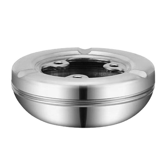 outdoor ashtray with lid metal covered ash tray stainless steel cool cute rustless windproof smokeless  