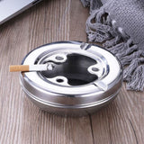 ashtray with lid metal ash tray stainless steel silver