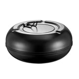 outdoor ashtray with lid cool cute metal ash tray stainless steel smokeless windproof lidded covered black