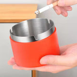 outdoor ashtray with lid cool cute metal ash tray smokeless minimalist orange covered lidded windproof smokeless home decor handmade modern nordic contemporary