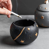 astronaut ashtray with lid ceramic ash tray smokeless nasa windproof