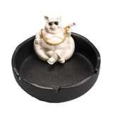 ceramic cute pig ashtray bossy smoking piggy ash tray cigarette sunglasses cool black