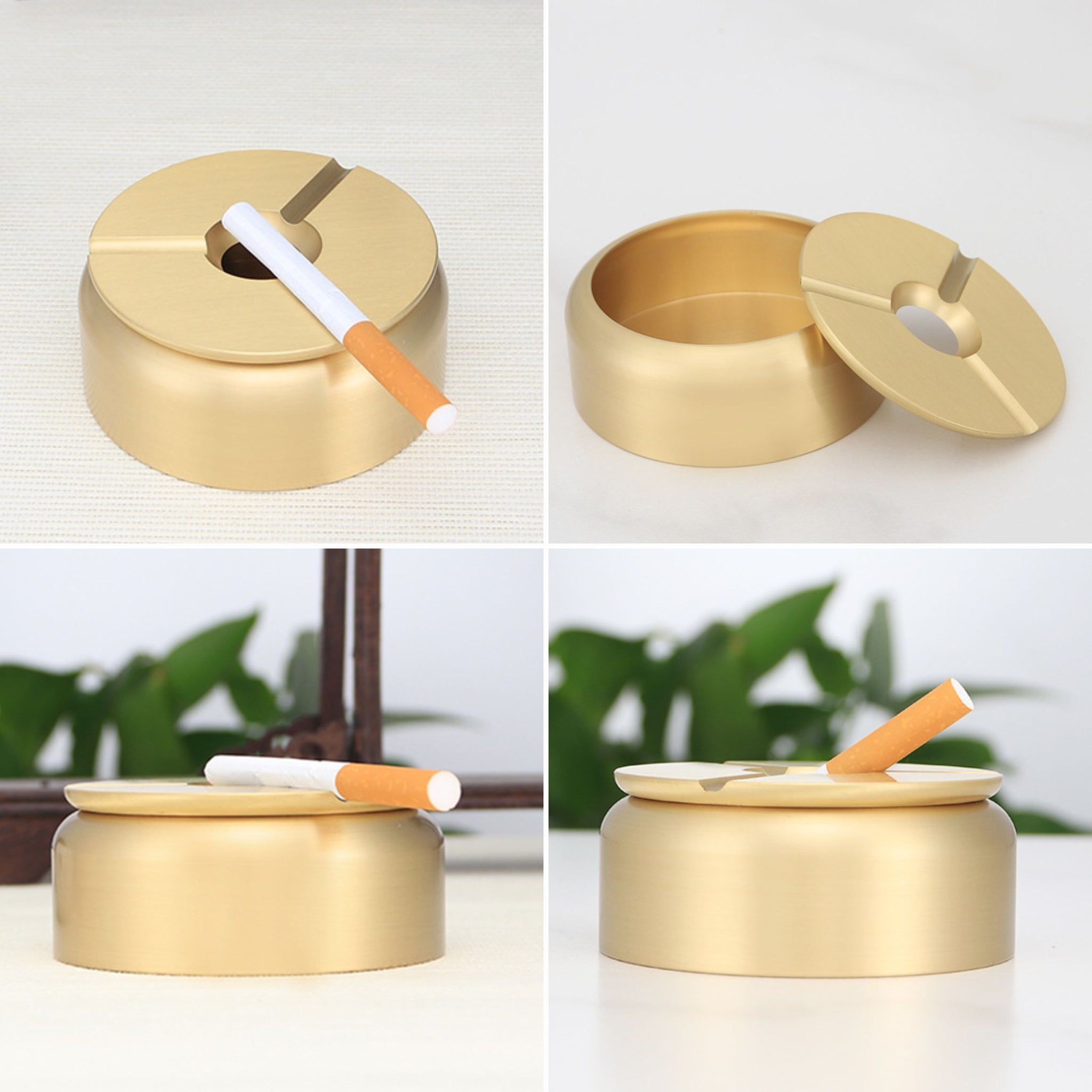 Brass Ashtray with Lid – Ashtray Planet