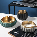 ashtray with removable tray cement ash tray metal stainless steel nordic windproof elegant colorful