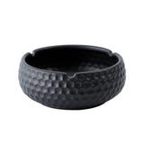 ceramic ashtray for outdoor windproof ash tray black white hammered surface