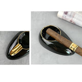 outdoor cigar ashtray ash tray minimalist white black gold portable