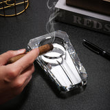 cigar ashtray crystal glass outdoor classy ash tray luxury gold black