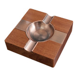 cigar ashtray wooden ash tray solid wood metal