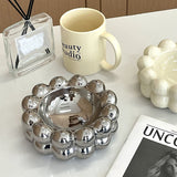cool cute ceramic ashtray nordic unique balls cream white silver plated outdoor modern contemporary