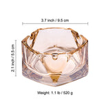 cool crystal lead free glass ashtray outdoor ash tray amber