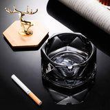 Cool Glass Ashtray with Lid Smokeless Covered Lidded Ash Tray Cute