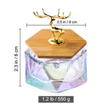 Cool Glass Ashtray with Lid Smokeless Covered Lidded Ash Tray Cute colorful