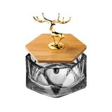 Cool Glass Ashtray with Lid Smokeless Covered Lidded Ash Tray Cute gray