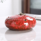 cool outdoor ashtray with lid cute ceramic ash tray smokeless covered lidded vintage windproof red