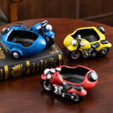 cool vehicle ashtray cute resin ash tray blue red yellow motorcycle