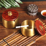 outdoor ashtray with lid cute cool copper ash tray gold smokeless minimalist windproof classy