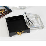 crystal glass outdoor ashtray classy ash tray resin container square cigar cigarette