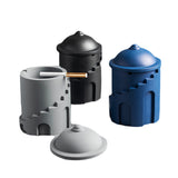 cute fortress ashtray with lid cool cement ash tray covered lidded windproof smokeless modern creative gray black blue
