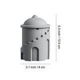 cute fortress ashtray with lid cool cement ash tray covered lidded windproof smokeless modern creative gray 