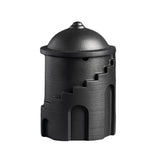 cute fortress ashtray with lid cool cement ash tray covered lidded windproof smokeless modern creative black
