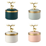 cute nordic ashtray with lid cool ceramic outdoor ash tray gold deer elk smokeless luxury covered lidded windproof green pink white
