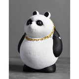 cute panda ashtray with lid cool cement animal ash tray covered windproof smokeless animal