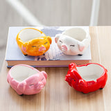 outdoor ashtray cool cute ceramic pig ashtray yellow pink white red ash tray windproof handmade home decor decorative piggy piglet abundance pottery porcelain