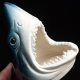 cute animal shark ashtray ceramic ash tray blue gray windproof decorative cool 