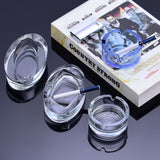 Glass Ashtray Minimalist Round Oval Portable