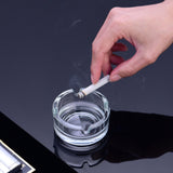 Glass Ashtray Minimalist Round Portable Transparent