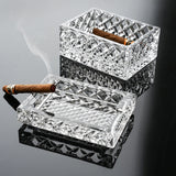 crystal glass ashtray cigarettes cigars storage outdoor ash tray cool unique