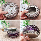 smokeless ashtray outdoor ash tray stainless steel metal glass gems