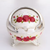 metal ashtray with lid cool cute vintage ash tray elegant rose windproof covered lidded smokeless classy handmade decorative