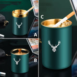 metal outdoor car ashtray with lid stainless steel ash tray windproof green