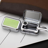 Mini Ashtray Fits in Pocket Metal Stainless Steel Portable Covered Smokeless green