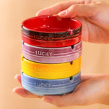 Lucky Ashtray Minimalist Colorful Minimalist Nordic Ash Tray Small Portable Ceramic Cool Cute red pink yellow blue