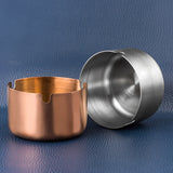 Cute Minimalist Stainless Steel Outdoor Ashtray with Lid