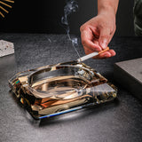outdoor ashtray crystal glass classy cool heavy ash tray gold