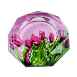 outdoor crystal glass ashtray classy heavy large cute cool ash tray tulips