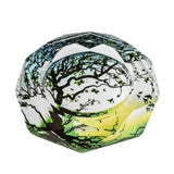 outdoor crystal glass ashtray classy heavy large cute cool ash tray wishing trees green