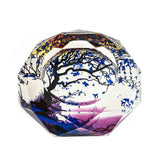 outdoor crystal glass ashtray classy heavy large cute cool ash tray wishing trees purple