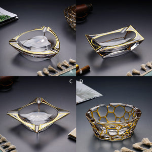 outdoor ashtray gilded crystal glass ash tray classy gold cigar