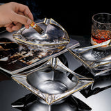 outdoor ashtray gilded crystal glass ash tray classy gold