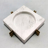 outdoor ashtray marble ash tray large heavy metal stand white