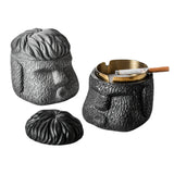 outdoor ashtray with lid cement gentleman ash tray black gray
