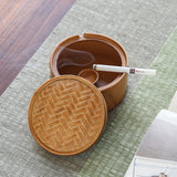 outdoor ashtray with lid ceramic ash tray oriental bamboo steamer smokeless