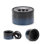 outdoor ashtray with lid ceramic ash tray dark mountain waves
