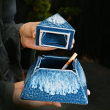 outdoor ashtray with lid ceramic ash tray pyramid smokeless large